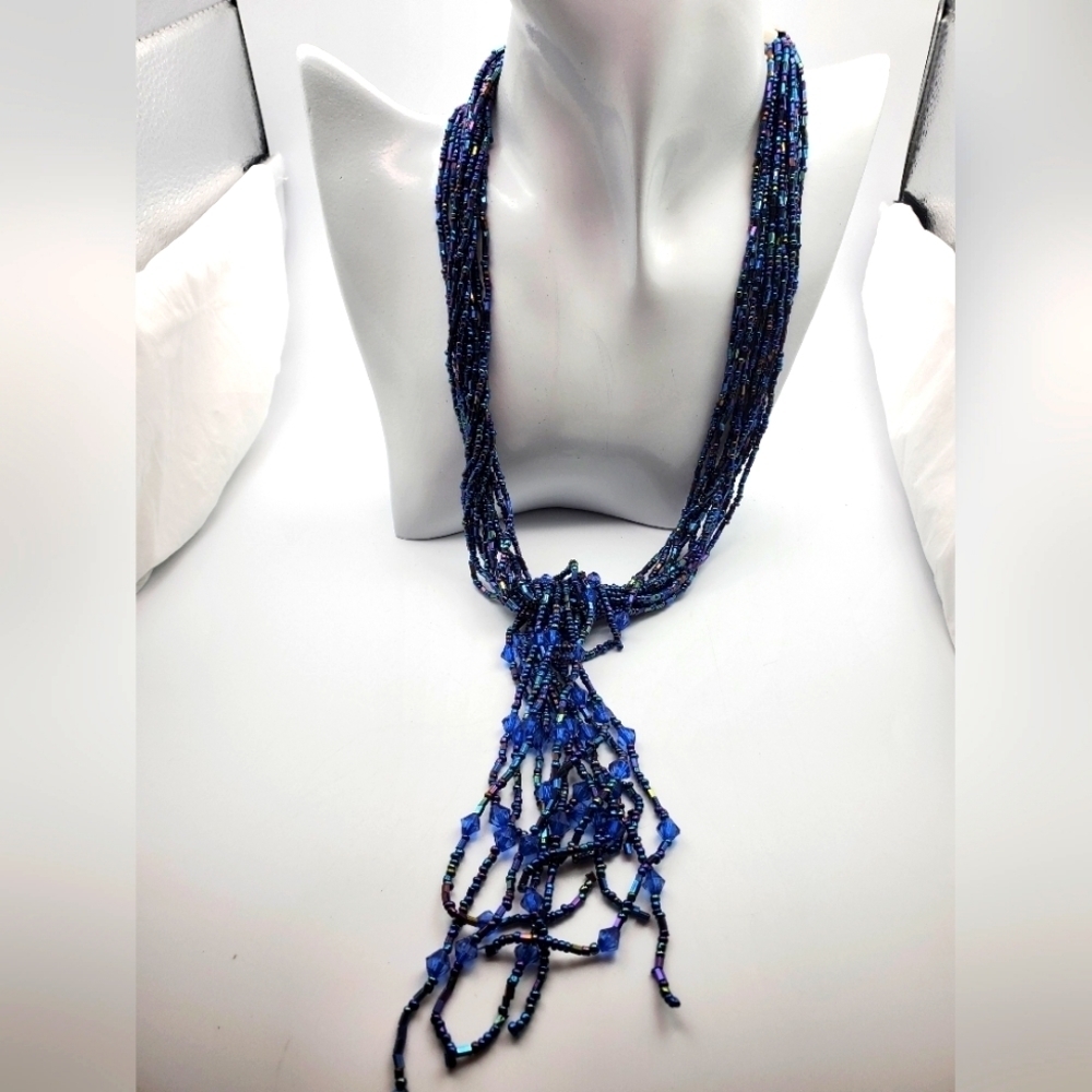 1000 mermaid beaded seed‎ bead tassel necklace 😍  N1813